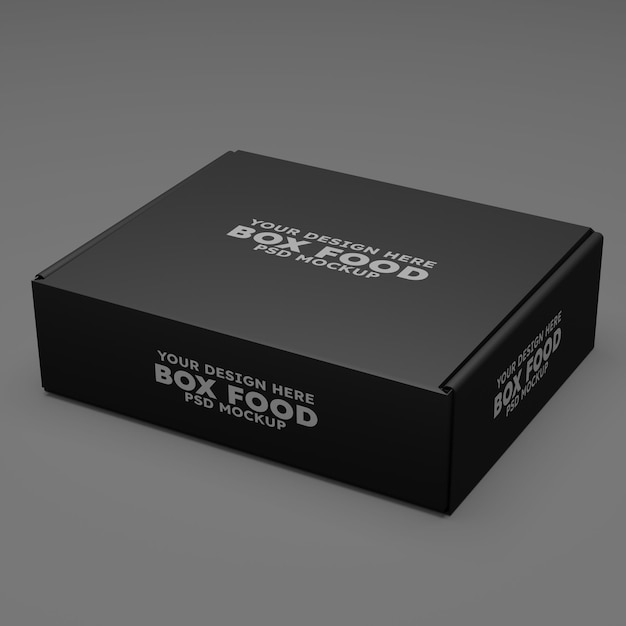 Box food paper shine mockup