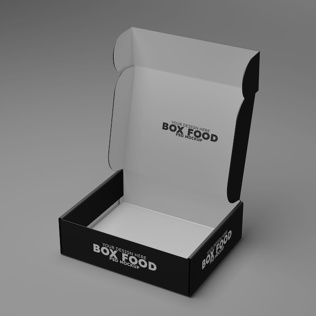 Box food paper shine mockup