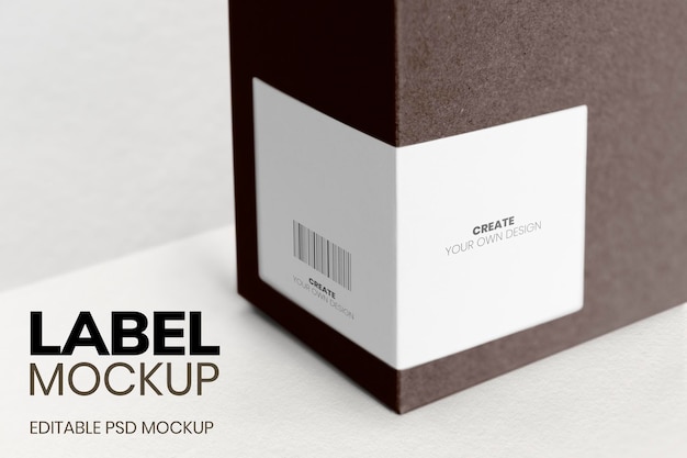 PSD box label mockup psd minimal design