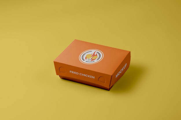 PSD box mock-up design for fast food