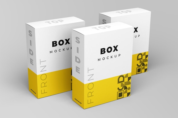 Box mockup 3d render