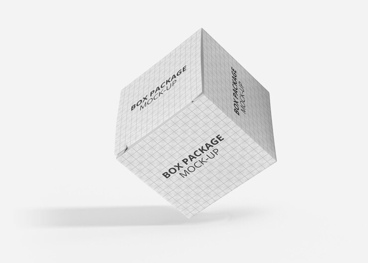 PSD box mockup for cream jar
