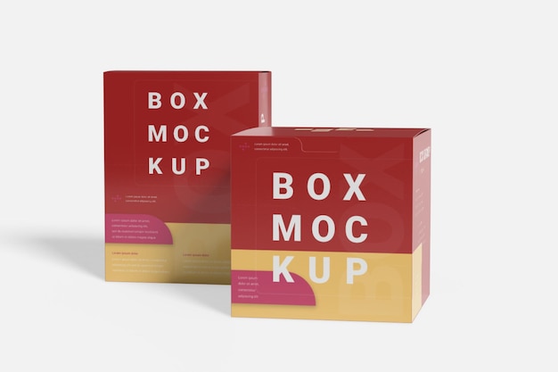 Box mockup design 3d rendering