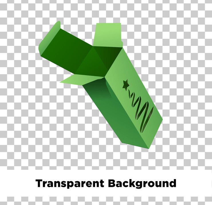 PSD box mockup met venster doorzichtige achtergrond