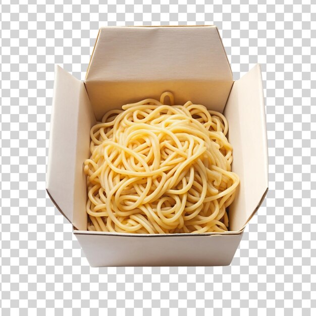 Box of noodles isolated on transparent background