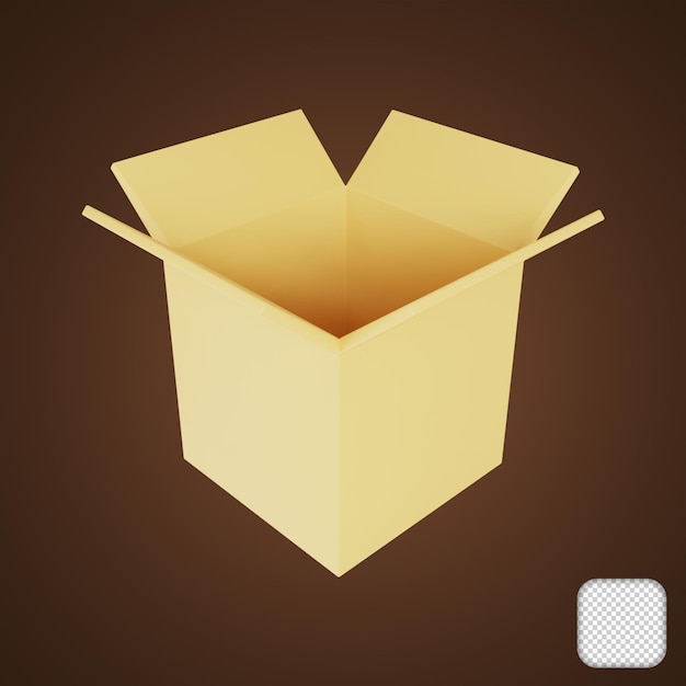 Box open icon 3d illustration