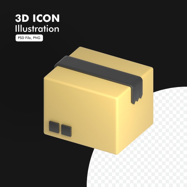 Box package 3d illustration