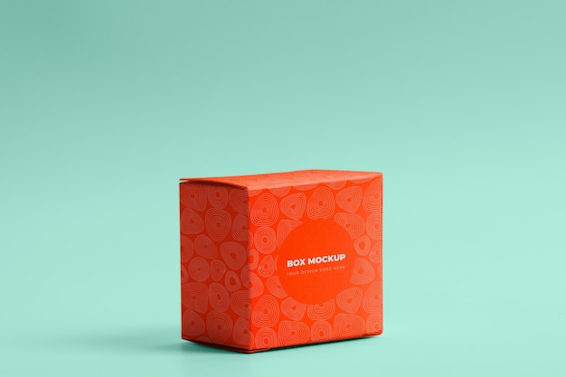 Box packaging mockup isolated