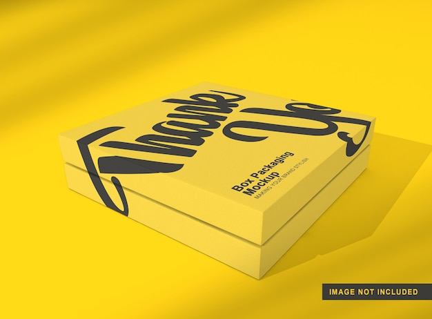 Box packaging mockup isolated