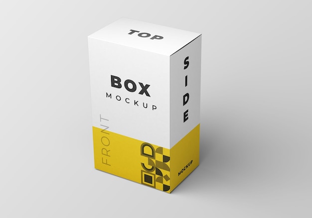 Box packaging mockup isolated