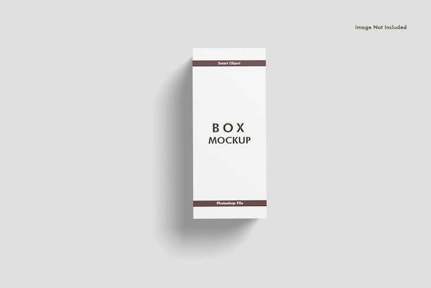 Box packaging mockup top angle view