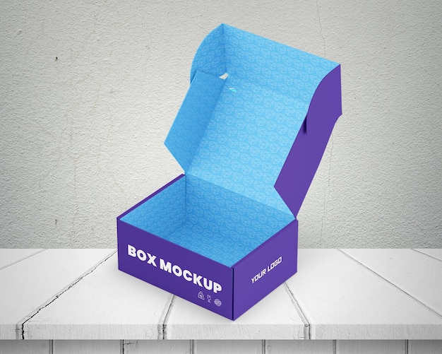 Box packaging mockup