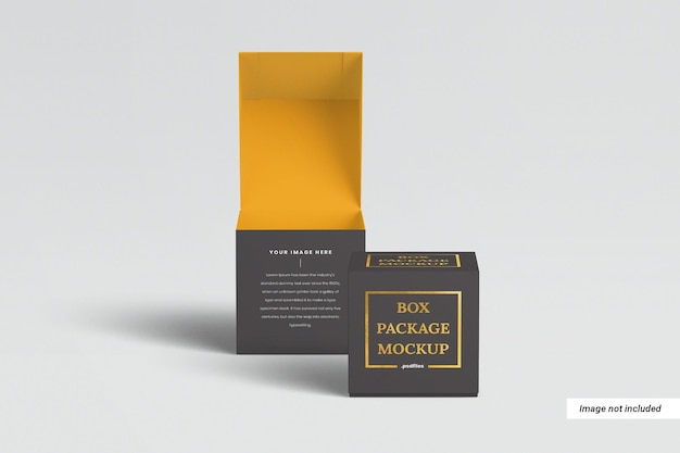 Box packaging mockup