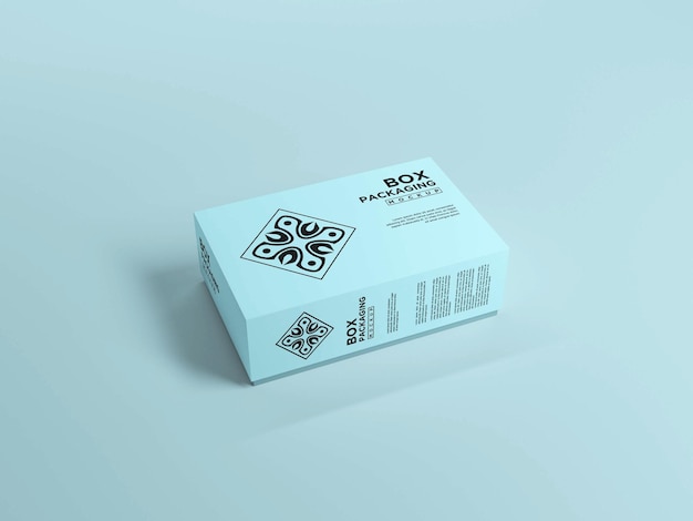 Box packaging mockup