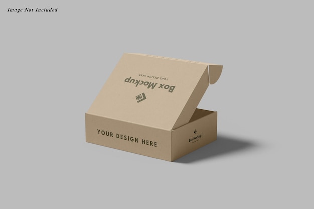 Box packaging mockup