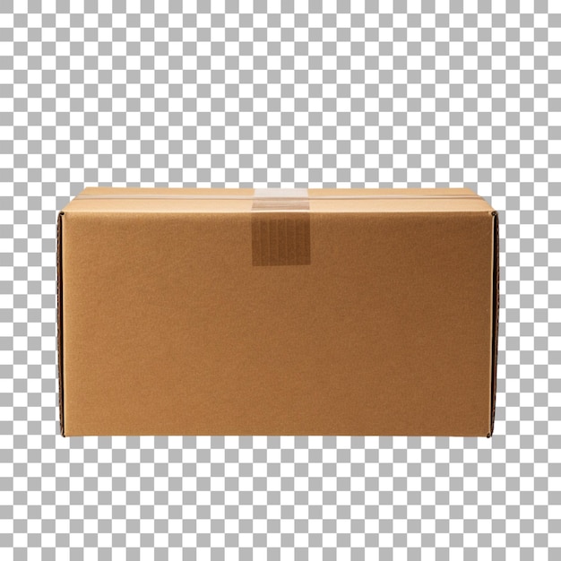 Box packaging on transparent background