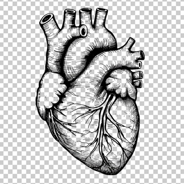 La scatola a forma di cuore è stata aperta isolata su uno sfondo trasparente