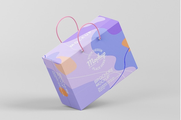 PSD box shopping bag mockup design