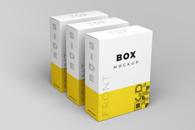 Box stapelt mockup 3d render