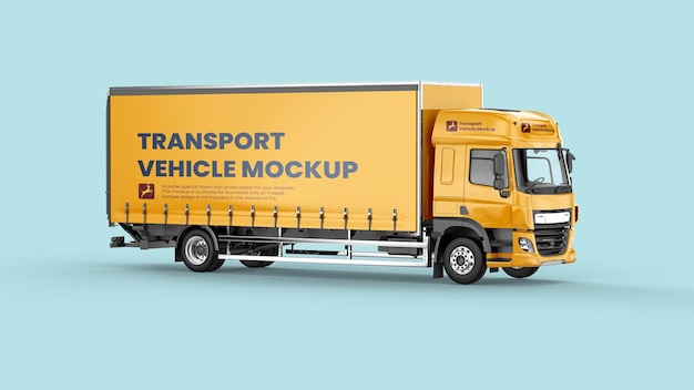 Box truck mockup premium template