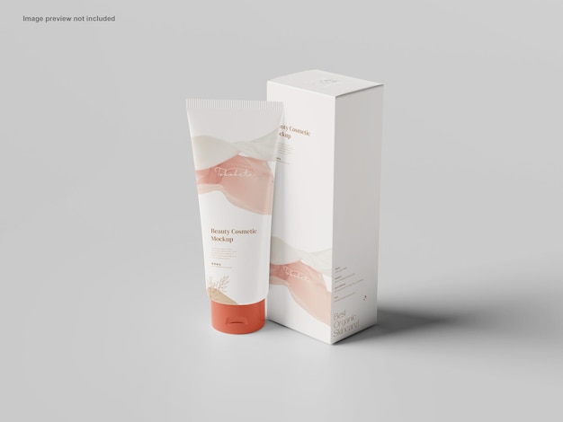 Box and tube cosmetic mockup