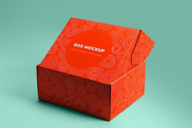 PSD box verpakking mockup geïsoleerd