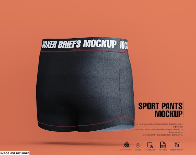 Premium PSD  Boxer briefs for mens mockup