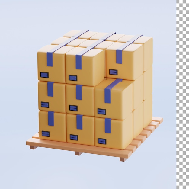 PSD boxes 3d illustration