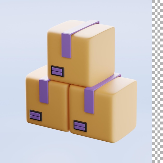 Boxes 3d rendering