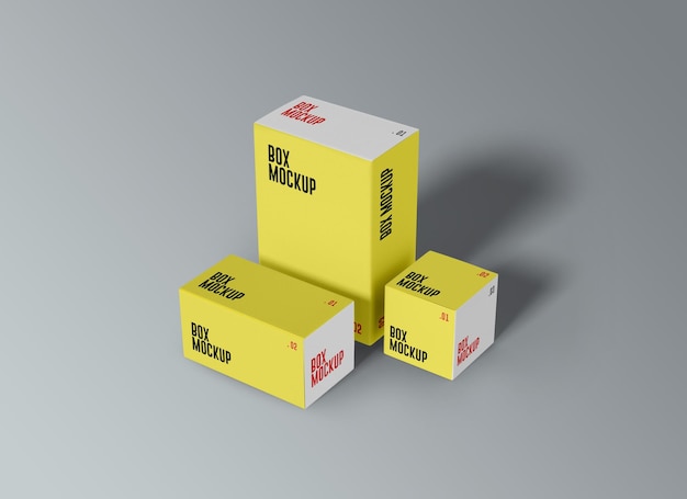 Boxes mockup template