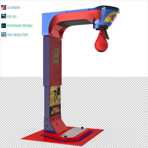 PSD boxing arcade 3d modeling psd file