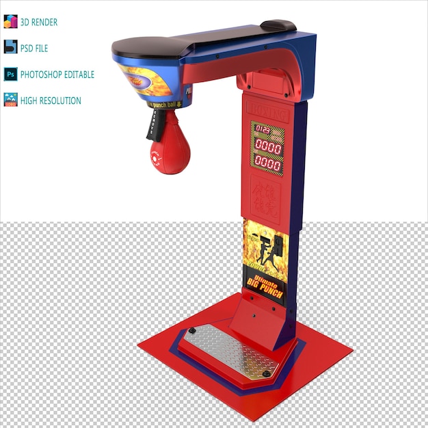 Boxing arcade 3d modeling psd file