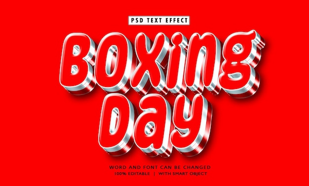 Boxing Day 3D Editable Text Effect