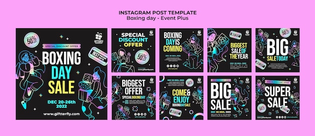 Boxing day instagram posts collection