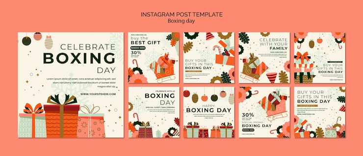PSD 盒裝日 instagram 帖子模板