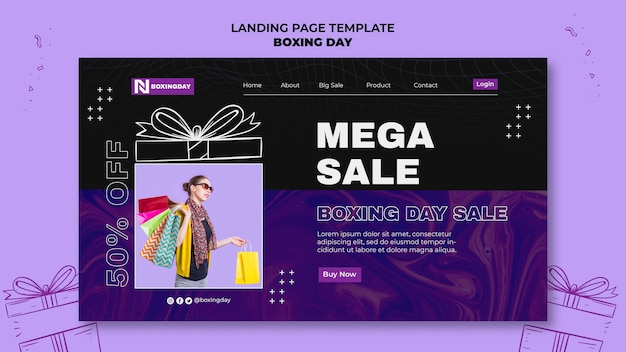 Boxing day landing page template