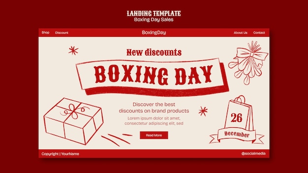 PSD boxing day sales template design