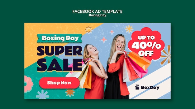 Boxing day social media promo template