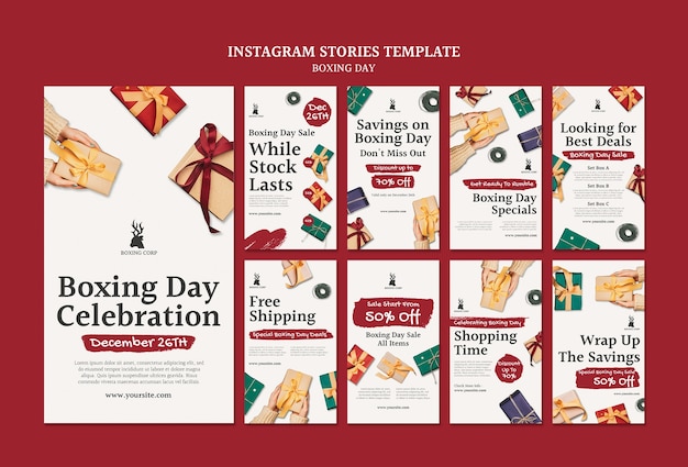 PSD boxing day template design