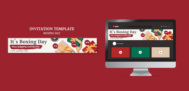 PSD boxing day template design