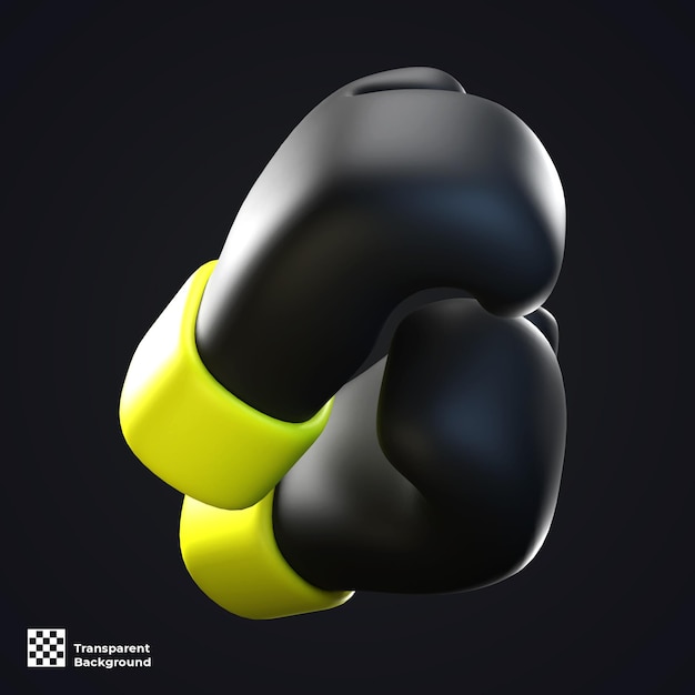 boxing gloves 3D icon illustration