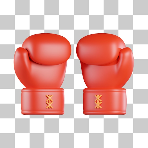 Boxing gloves 3d icon