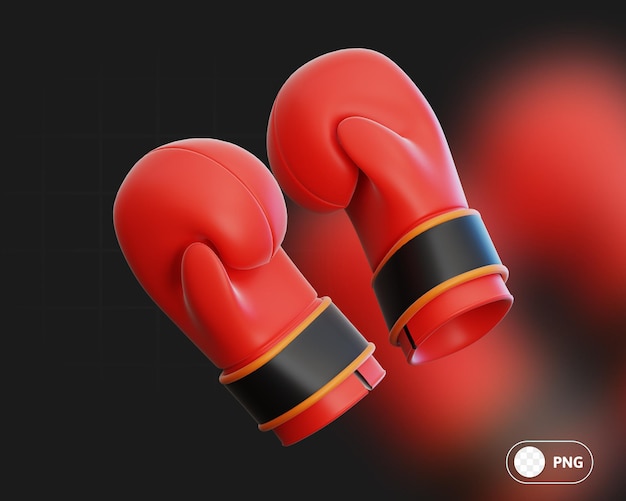 PSD boxing gloves 3d illustration