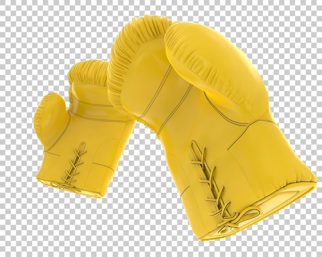 PSD boxing gloves isolated on transparent background 3d rendering illustration