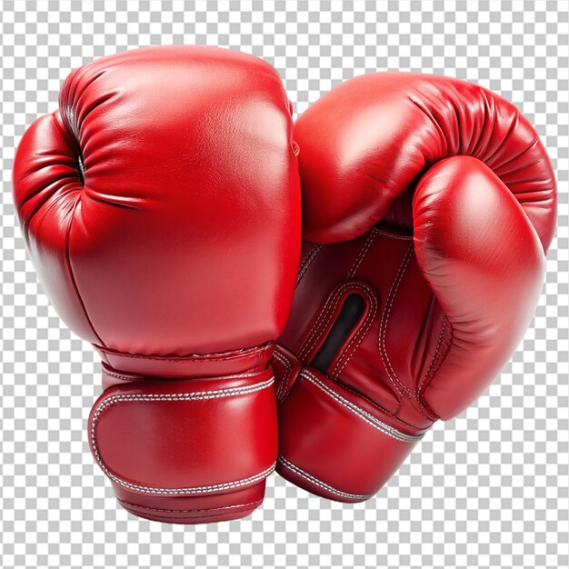 PSD boxing gloves isolated on transparent background