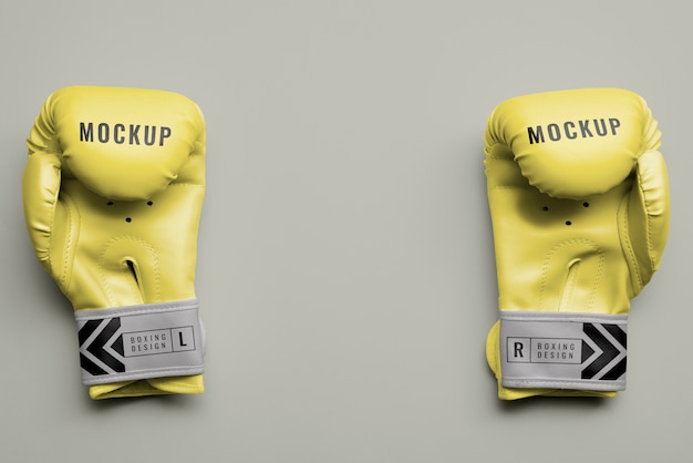 PSD boxing gloves mockup design