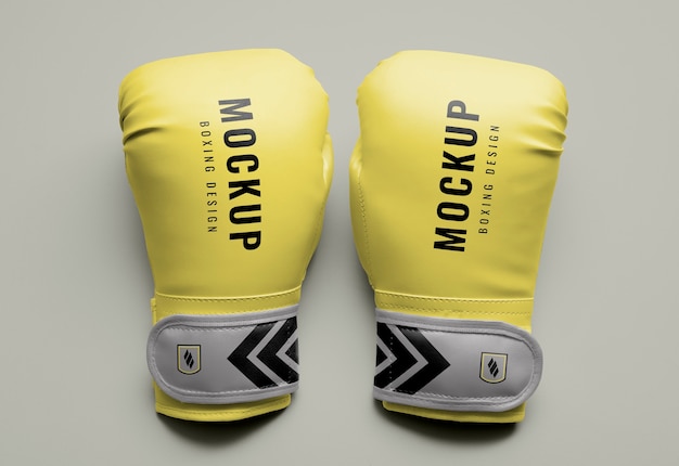 boxing gloves mockup design