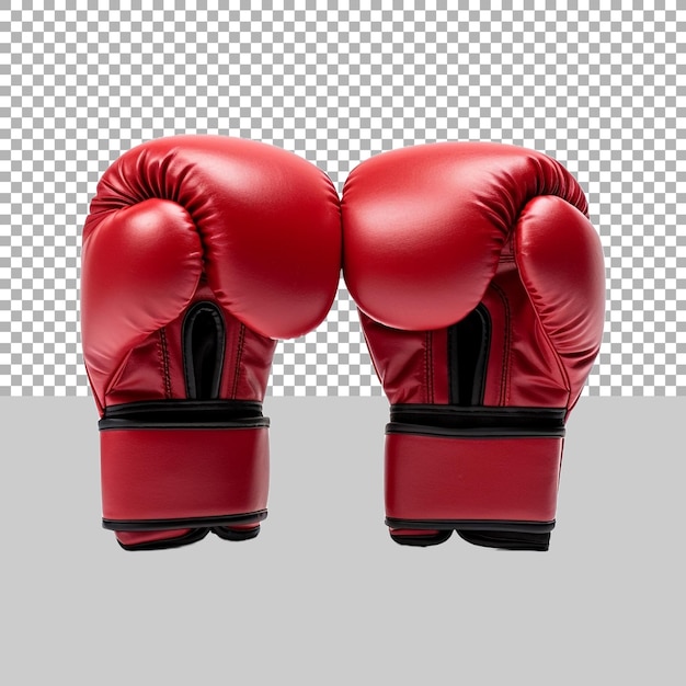 PSD boxing gloves on transparent background