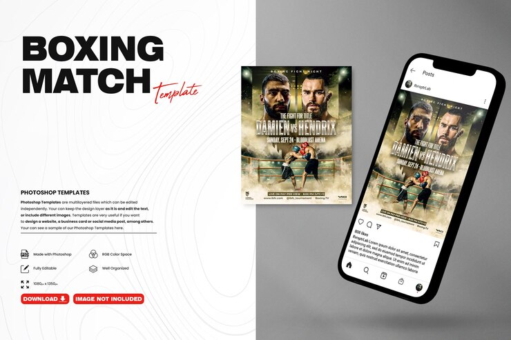Boxing Match Poster Template