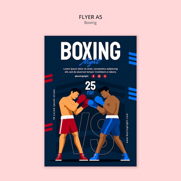 PSD boxing template design